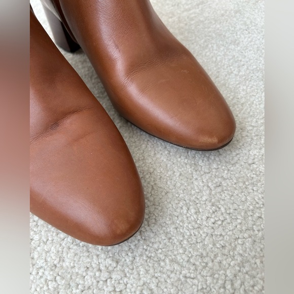 Lauren Ralph Lauren Wynne Polo Tan Leather Burnished Calf Ankle Boots - Picture 6 of 13